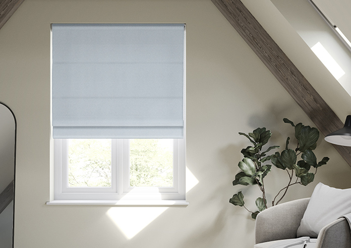 Harris, Arctic Blue - Roman Blind - Image 3